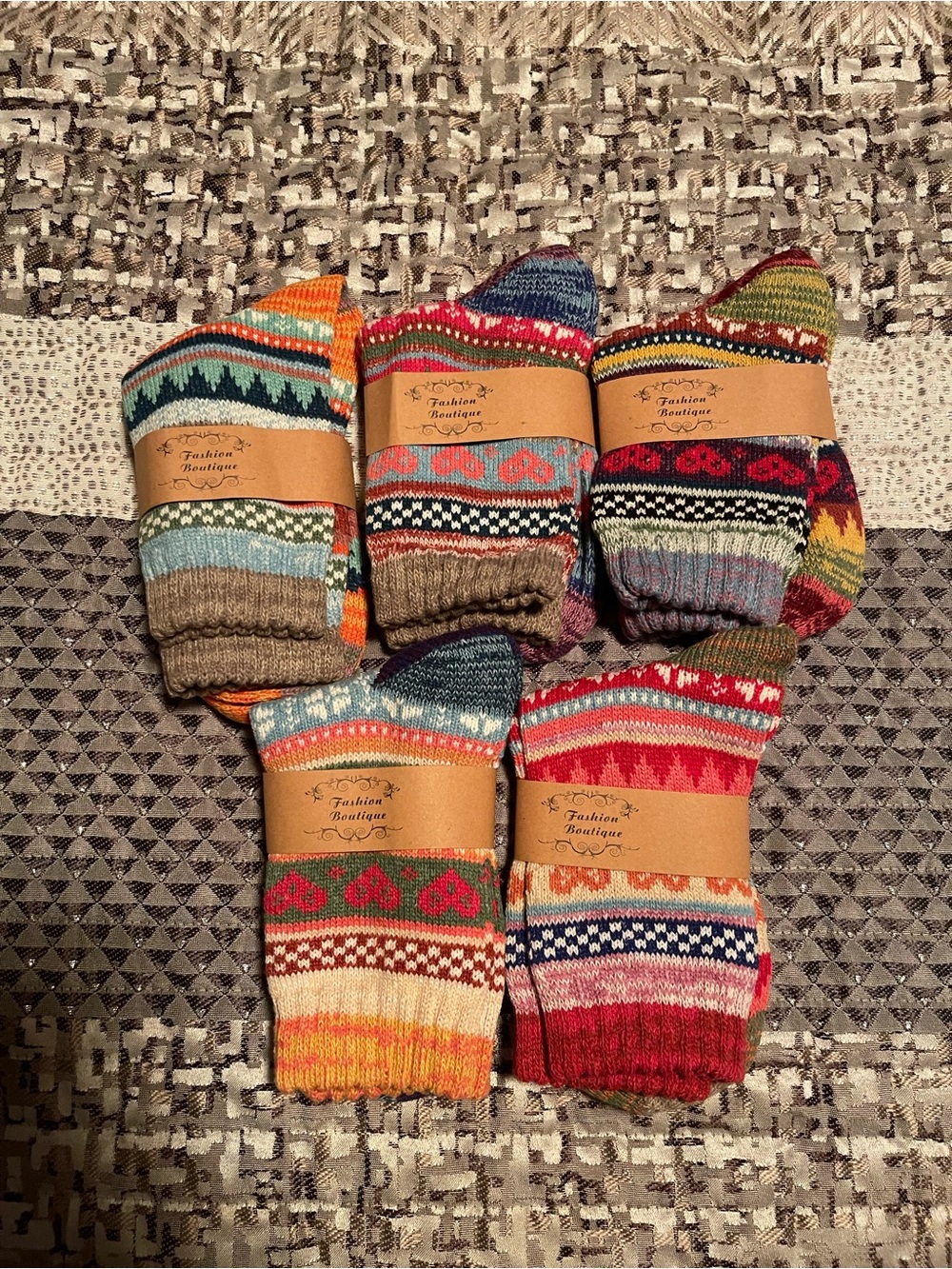 Women’s Multicolor Patterned Socks - Pack